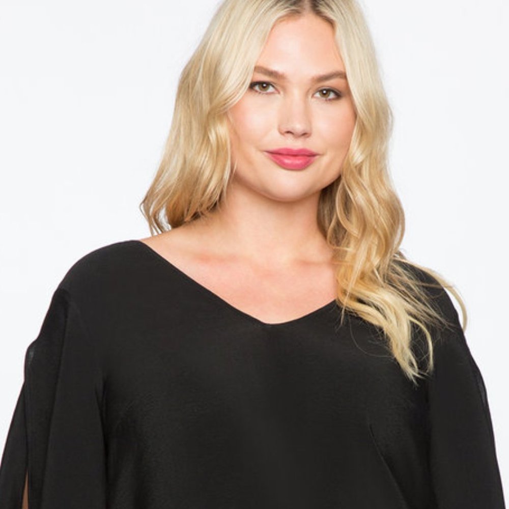 Eloquii Flare Sleeve Bow Back Top size 18